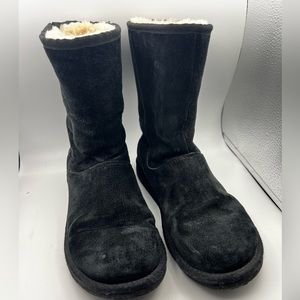 UGG silver plate short calf boots